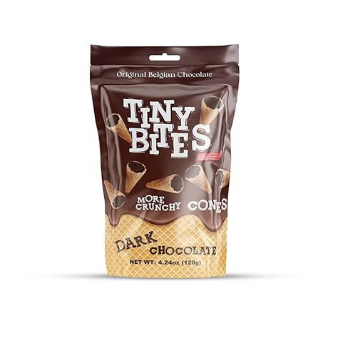 Amazon.com: Tiny Bites Mini Waffle Cones – Bite Sized Snack Filled with Real Belgian Chocolate ...