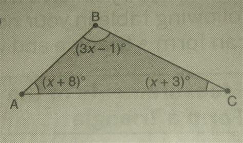 Find the value of x and find all the angles of the triangles shown ...