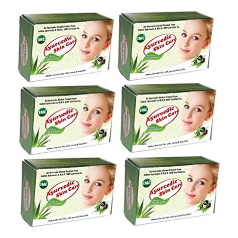Buy Ayurvedic Skin Care Soap (Set of 6 ), Enriched with Aloe Vera, Neem ...