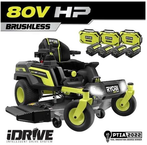 Buy RYOBI 80V HP Brushless 54 inch Battery Electric Cordless Zero Turn ...