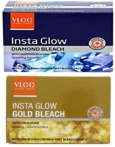 VLCC Insta Glow Diamond Bleach and Insta Glow Gold Bleach - 402 g ...