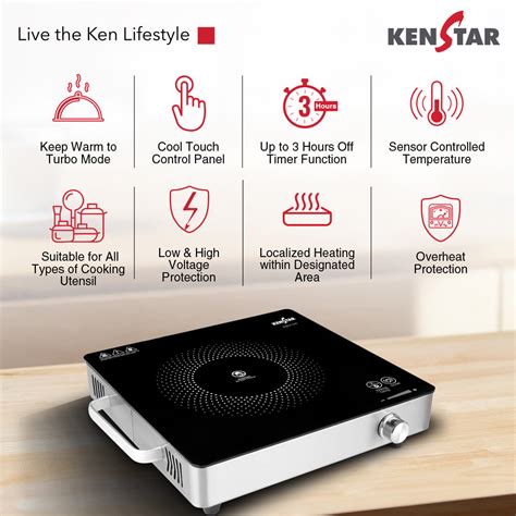 Infra Joy 2200W Induction Cooktop, with Touch Control and Advanced ...