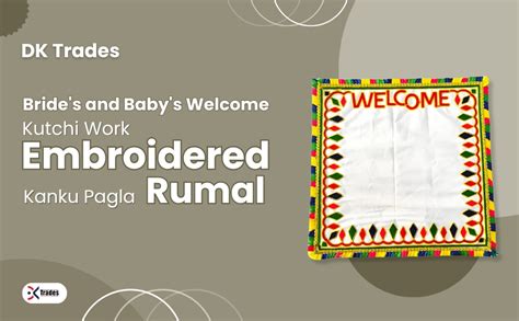 DK trades® Bride's and Baby Welcome Wedding Handwork Cotton Kutchi Work ...