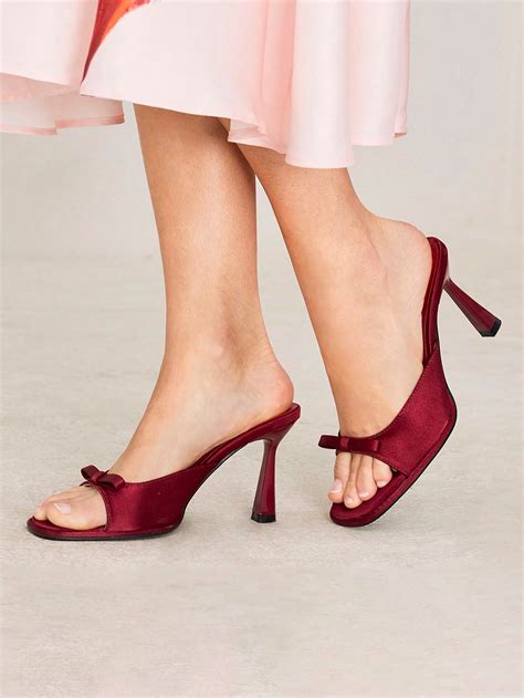 JM Looks Bow Detail Heeled Mules - Elegant Slip-Ons – JM LOOKS