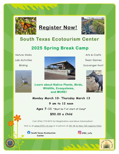 2025 Spring Break Camp - March - South Texas Ecotourism Center