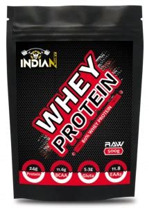 Indian Whey Raw Whey Protein Concentrate 80% (USA Made) Unflavored 500g ...