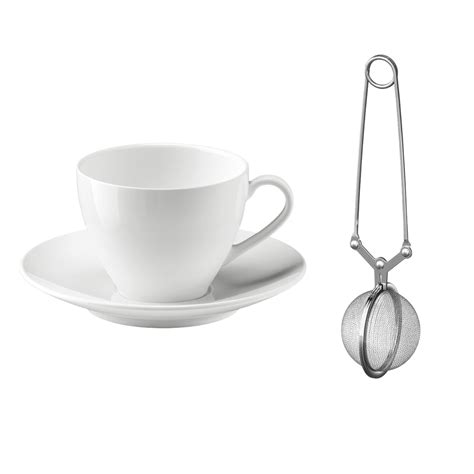 IKEA Tea Time Essentials: VÄRDERA Porcelain Cup & Saucer with IDEALISK ...