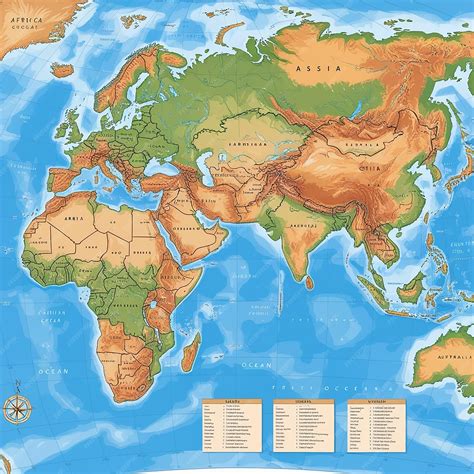 Detailed Physical World Map 的图像结果