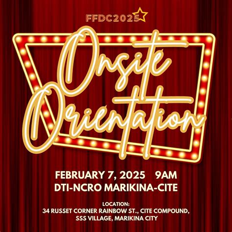 ONSITE ORIENTATION - 10th Filipino Footwear Design Competition (FFDC ...