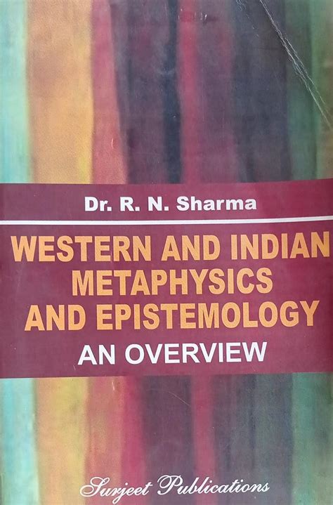 Amazon.in: Buy Western And Indian Metaphysics And Epistemology An ...