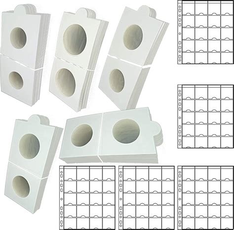 Lewano Cardboard Coin Holders – 125pcs in 5 Assorted Sizes (22.5mm ...