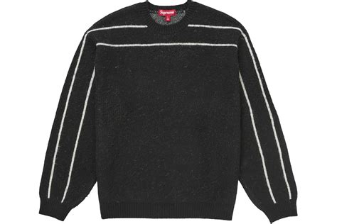 Supreme Back Stripe Sweater Black Men's - FW24 - US