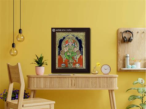 Lalitha Parameshwari Tanjore Painting (With Chakram) – SANKALP ARTS ...