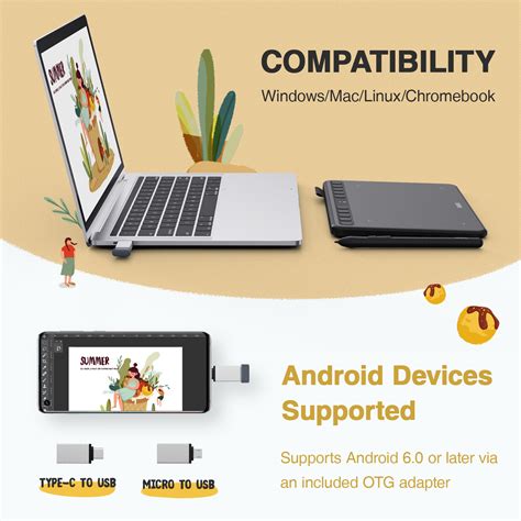 Buy UGEE S640W 6.3x 4 Graphic Drawing Tablet Wireless Pen Tablet with ...