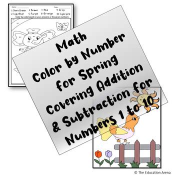 Spring Math Color by Number Worksheets 的图像结果