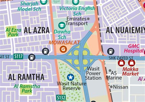 Sharjah Wall Map
