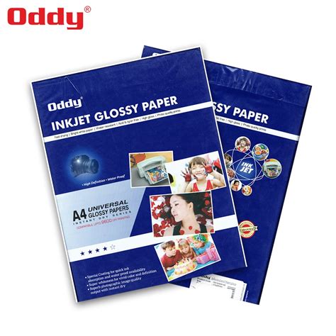 Oddy 130 GSM A4 Size Glossy Photo Paper – Waterproof & Smudge Resistant ...