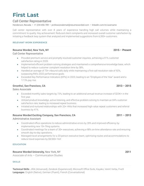 Remote Customer Service Rep Resume Examples for 2026 | Resume Worded