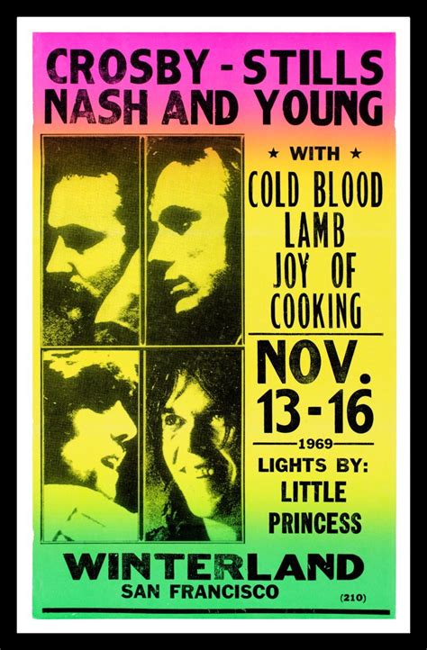 Vintage Favs Crosby Stills Retro Concert Poster, Nash and Young ...