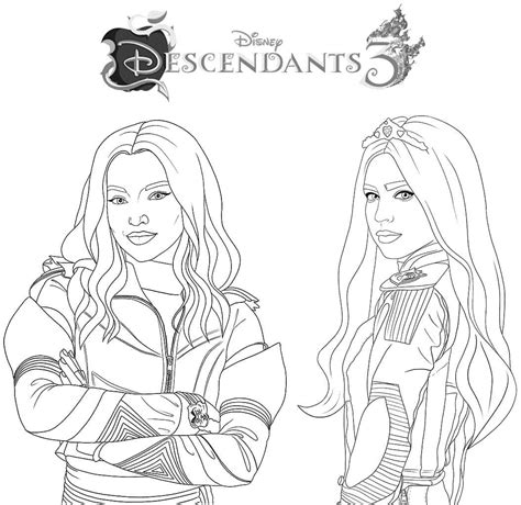 Evie Coloring Page Descendants Coloring Evie Pages Mal Disney Drawing ...