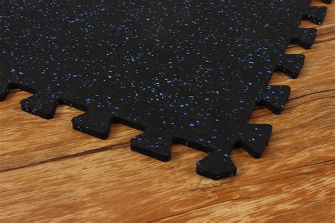 Buy IncStores 3/8 Inch Thick Sport-Lock Rubber Interlocking Floor Tiles ...