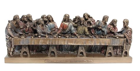 Buy VERONESE The Last Supper Jesus Twelve Apostles Statue Figurine Cold ...