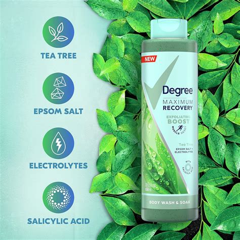 Degree Post-Workout Recovery Skincare Routine Body Wash with Tea Tree ...