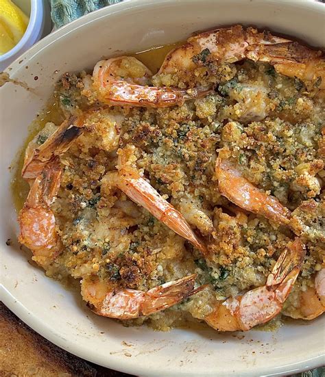Shrimp Oreganata in White Wine Lemon Butter - Mangia with Michele