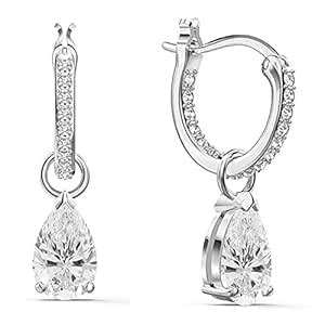 Peora American Diamond Studded Silver Plated Drop Earrings Fashion ...
