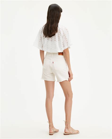 501® Long Womens Shorts - White | Levi's® US