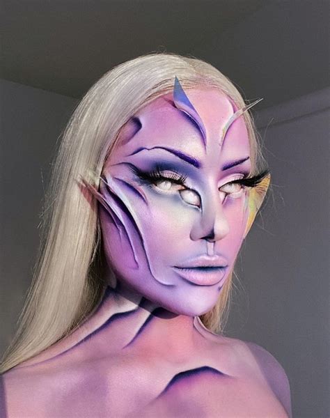 Pin by 𝕴𝖘𝖆 ️‍🔥 on serving face ☆･ﾟ:* | Halloween makeup, Alien makeup ...