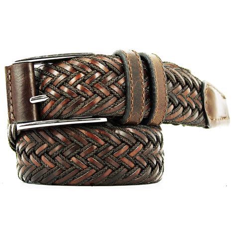 Men's Brown Braided Leather Belt | Paul Smith