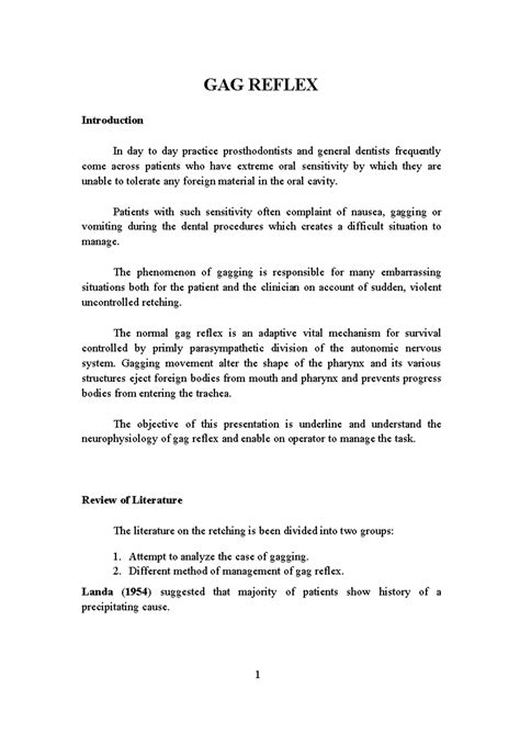 GAG REFLEX Management Strategies: Easy Notes for Dentists - Studocu