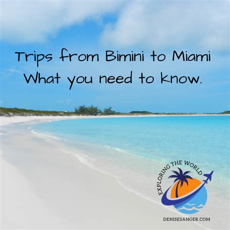 Trips from Bimini to Miami - Travel for Women 50+ Everything You Need ...