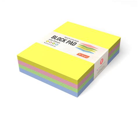 Paper Block Pad (Memo Pad), 480 Pages (Mixed and White) (8.5 cm x 10.5 ...