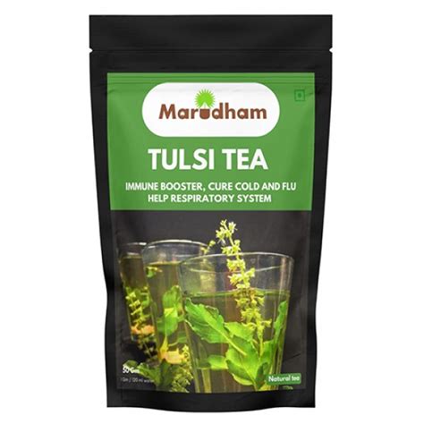 Buy Marudham Tulsi Tea 50g -Tulsi Dried Leaves Herbal Tea online in ...