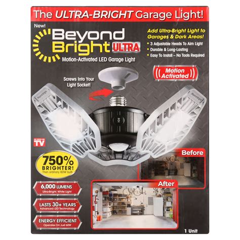 Beyond Bright LED Garage Light, Ultra Bright, Motion Activated, Beam ...