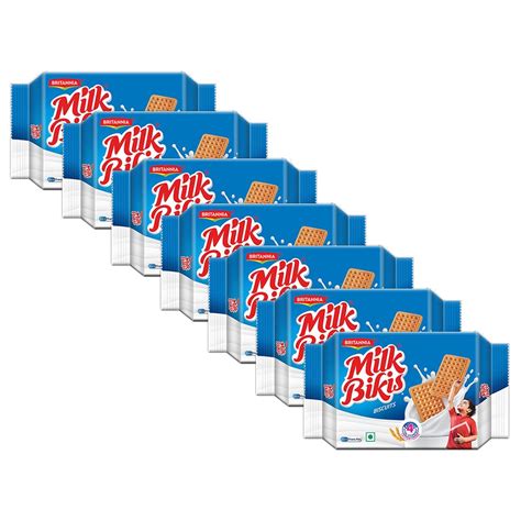 Britannia Milk Bikis Milk Cream Biscuits, 200 g Pack of 5 : Amazon.in ...
