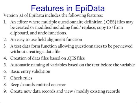 Image result for Epidata Tutorial