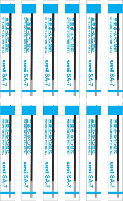 uni-ball SA-7 0.7mm Ball Pen Refill | Usable for SA-R | Black Ink, Pack ...