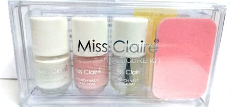 Buy Miss Claire 3x1 French Manicure Kit Acrylic Box (White, Neutral and ...