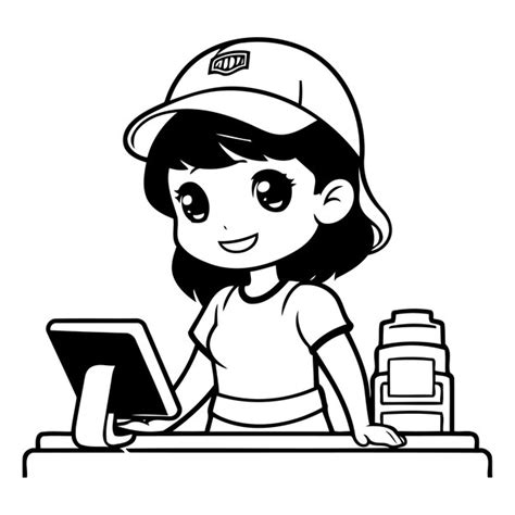 Image result for Cartoon Computer Girl