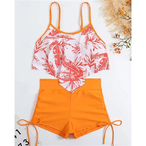 Women's Bathing Suit Two Piece Swimsuit High Waisted Ruched Bikini ...