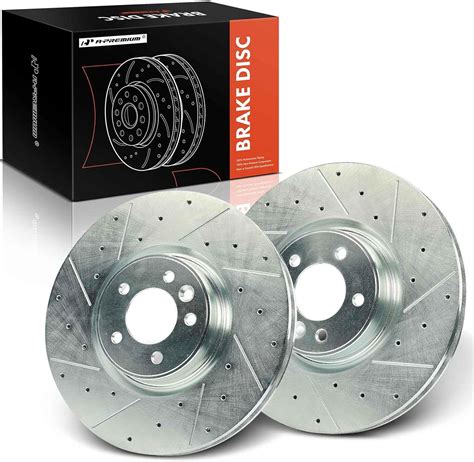 A-Premium 14.96 inch (380mm) Front Drilled and Slotted Disc Brake ...