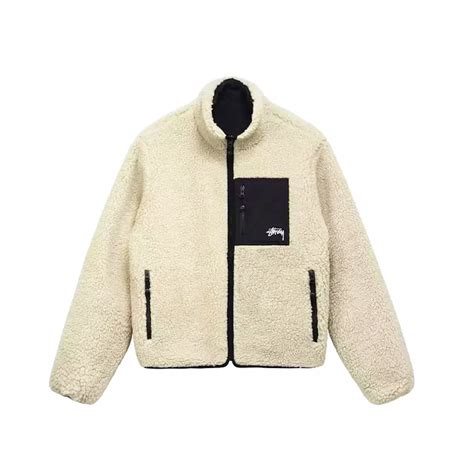 Stussy Reversible 8 Ball Fleece Jacket – Black/ Natural | Points ...