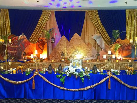 Egyptian theme mitzvah decor decorations. | Egyptian themed party ...