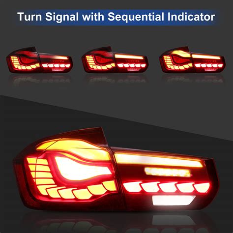 Buy LED Tail Lights Assembly Compatible with BMW 3 Series F30 F35 320i ...