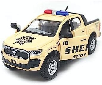 Sheel Sheriff Police Car Pickup Truck with Pull and Go Police Car Toy ...