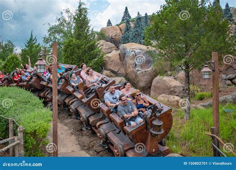 People Enjoying Seven Dwarfs Mine Train in Magic Kingdom at Walt Disney ...
