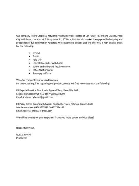 Image result for Proposal Letter Examples